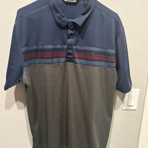 Travis Mathew Navy and Charcoal Polo Shirt